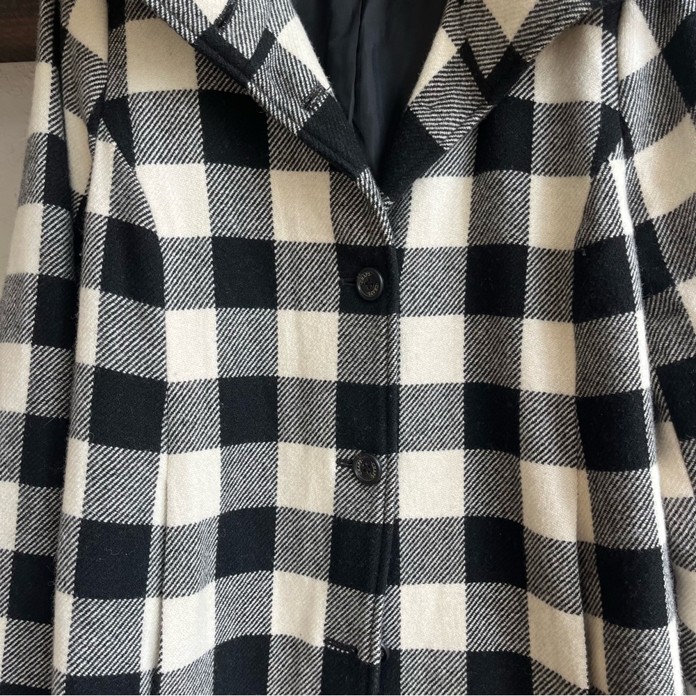 Vintage Chaps Ralph Lauren Buffalo Plaid Wool Blend Coat Jacket L - Picture 6 of 9